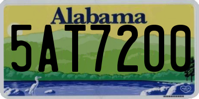AL license plate 5AT7200