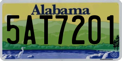 AL license plate 5AT7201