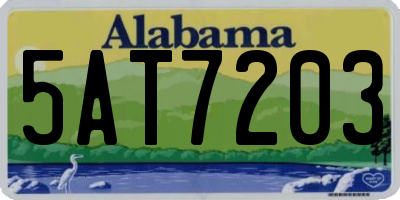 AL license plate 5AT7203