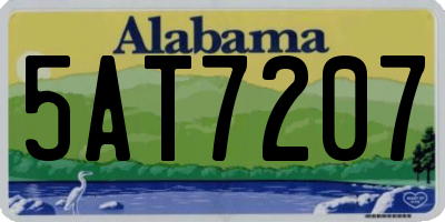 AL license plate 5AT7207