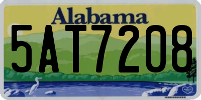 AL license plate 5AT7208