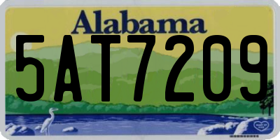 AL license plate 5AT7209