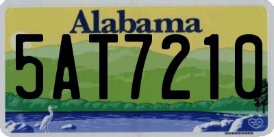 AL license plate 5AT7210