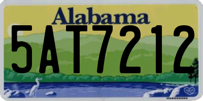 AL license plate 5AT7212