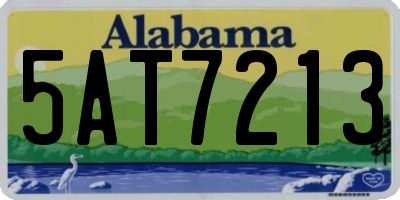 AL license plate 5AT7213
