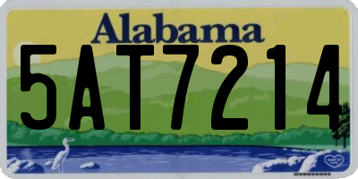 AL license plate 5AT7214