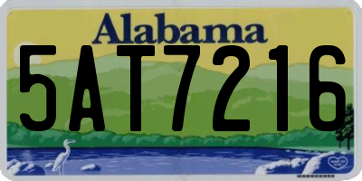 AL license plate 5AT7216