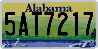 AL license plate 5AT7217