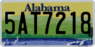 AL license plate 5AT7218