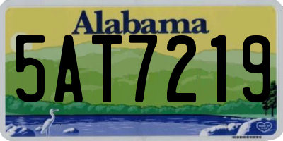 AL license plate 5AT7219