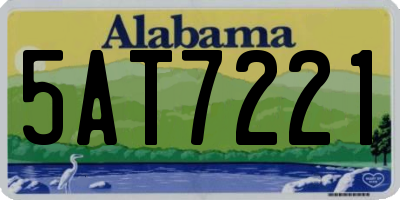 AL license plate 5AT7221