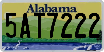 AL license plate 5AT7222