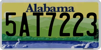 AL license plate 5AT7223