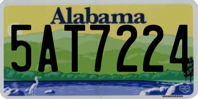 AL license plate 5AT7224