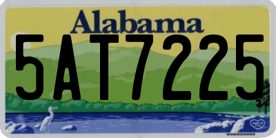 AL license plate 5AT7225
