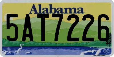 AL license plate 5AT7226