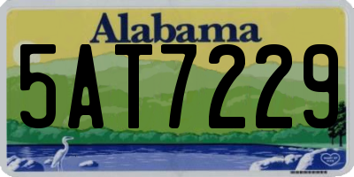 AL license plate 5AT7229