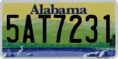 AL license plate 5AT7231