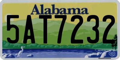 AL license plate 5AT7232