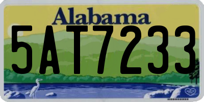 AL license plate 5AT7233