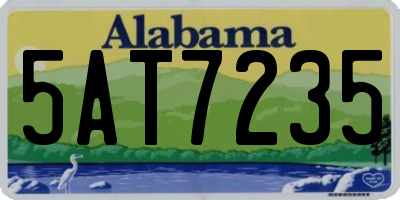 AL license plate 5AT7235