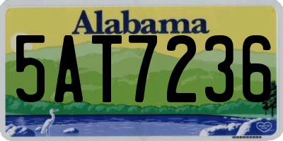 AL license plate 5AT7236