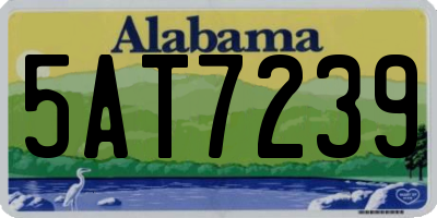 AL license plate 5AT7239