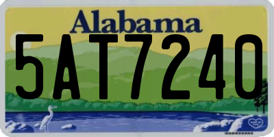 AL license plate 5AT7240