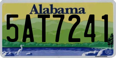 AL license plate 5AT7241