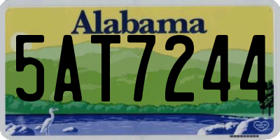 AL license plate 5AT7244