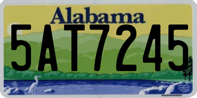 AL license plate 5AT7245