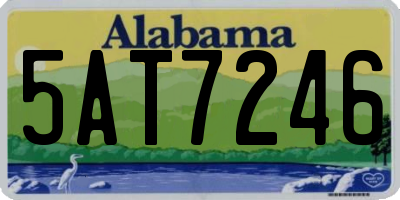 AL license plate 5AT7246