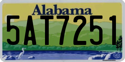 AL license plate 5AT7251
