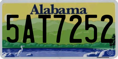 AL license plate 5AT7252