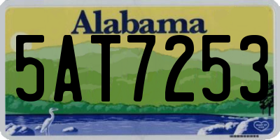 AL license plate 5AT7253