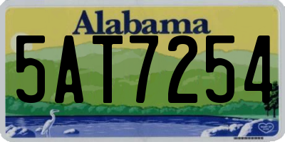 AL license plate 5AT7254
