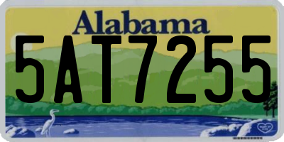 AL license plate 5AT7255