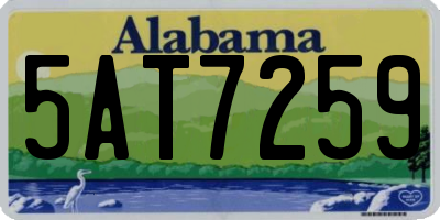 AL license plate 5AT7259