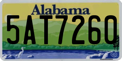 AL license plate 5AT7260