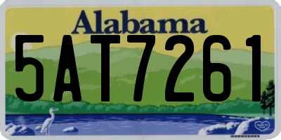 AL license plate 5AT7261