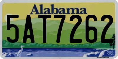 AL license plate 5AT7262