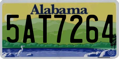 AL license plate 5AT7264