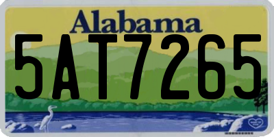 AL license plate 5AT7265