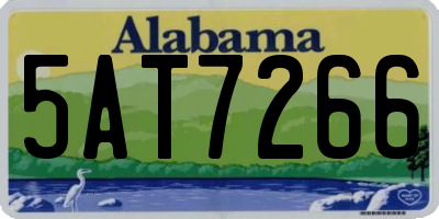 AL license plate 5AT7266