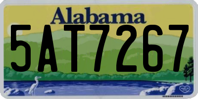 AL license plate 5AT7267