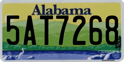 AL license plate 5AT7268
