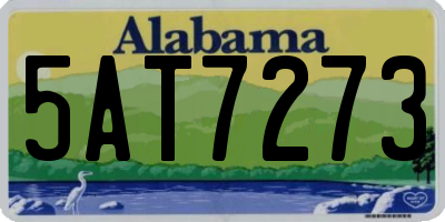 AL license plate 5AT7273