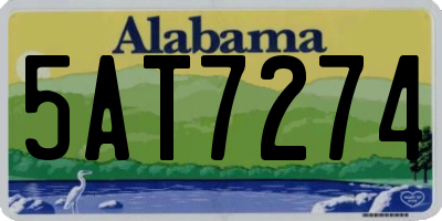AL license plate 5AT7274