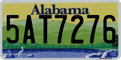 AL license plate 5AT7276