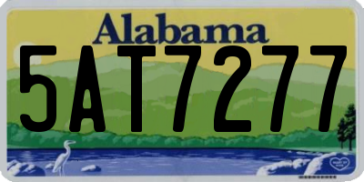 AL license plate 5AT7277